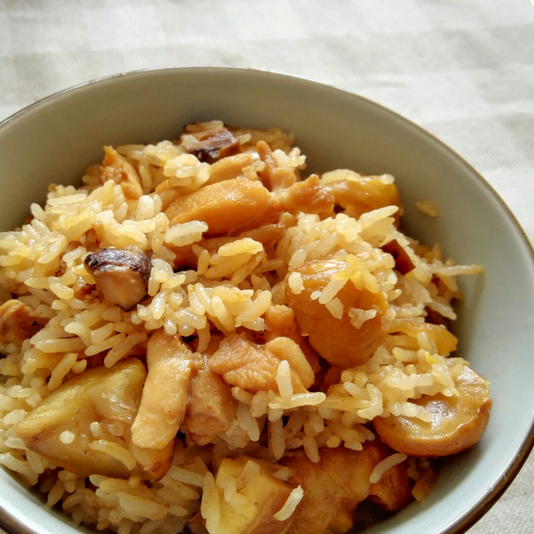 香菇栗子滑鸡饭