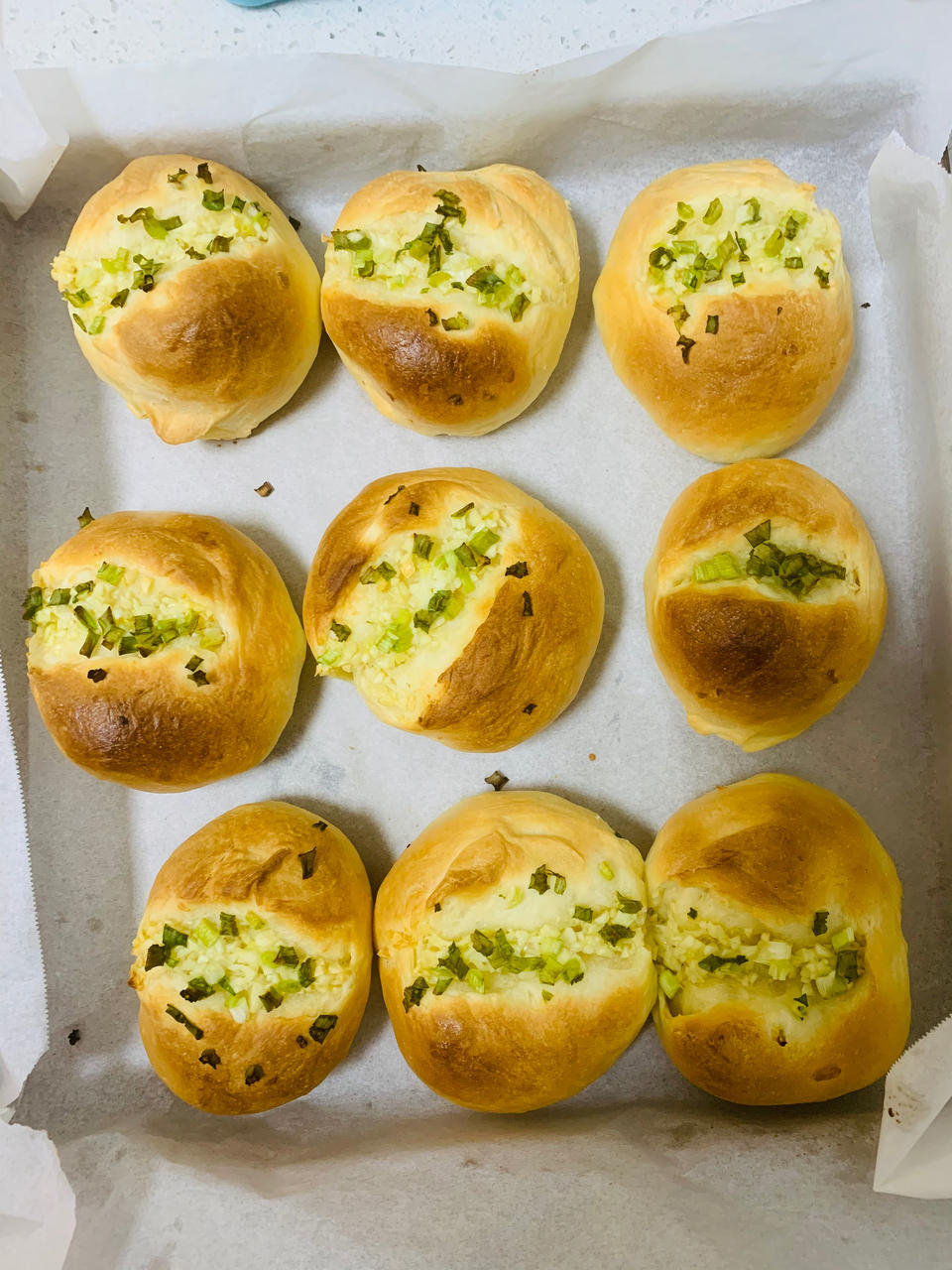 一次发酵，满屋飘香巨好吃的蒜香面包