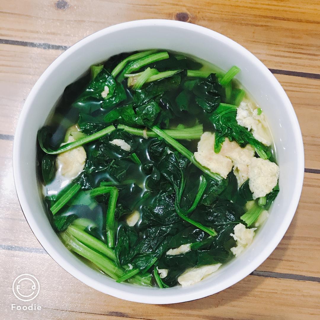 hello琅琅做的菠菜鸡蛋汤