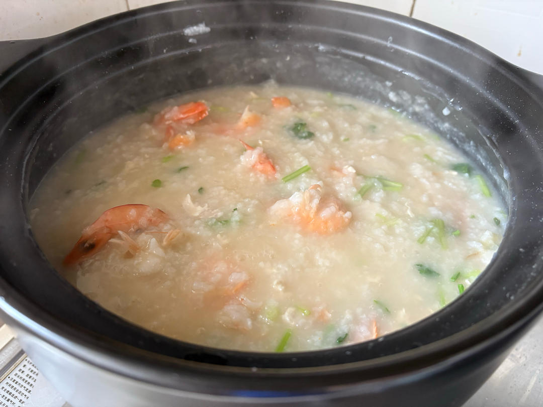 鲜虾砂锅粥