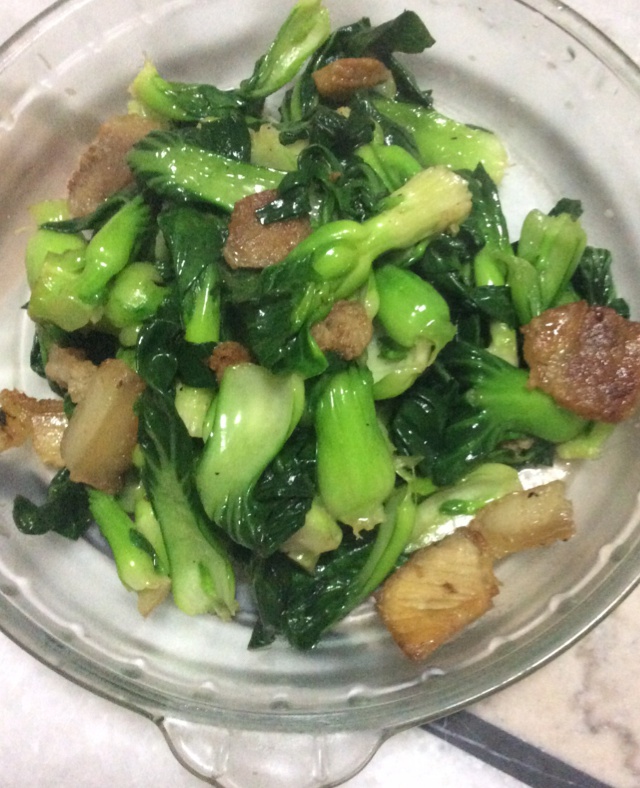 猪油渣炒青菜