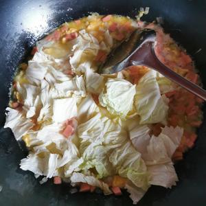 鸡蛋火腿白菜汤饭【超级软糯，好做，方便，宝宝也能吃】的做法 步骤10