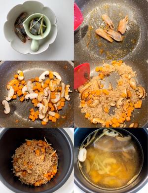营养鲜美的香菇虾仁糙米粥，做了后相信你一定会爱上！的做法 步骤2