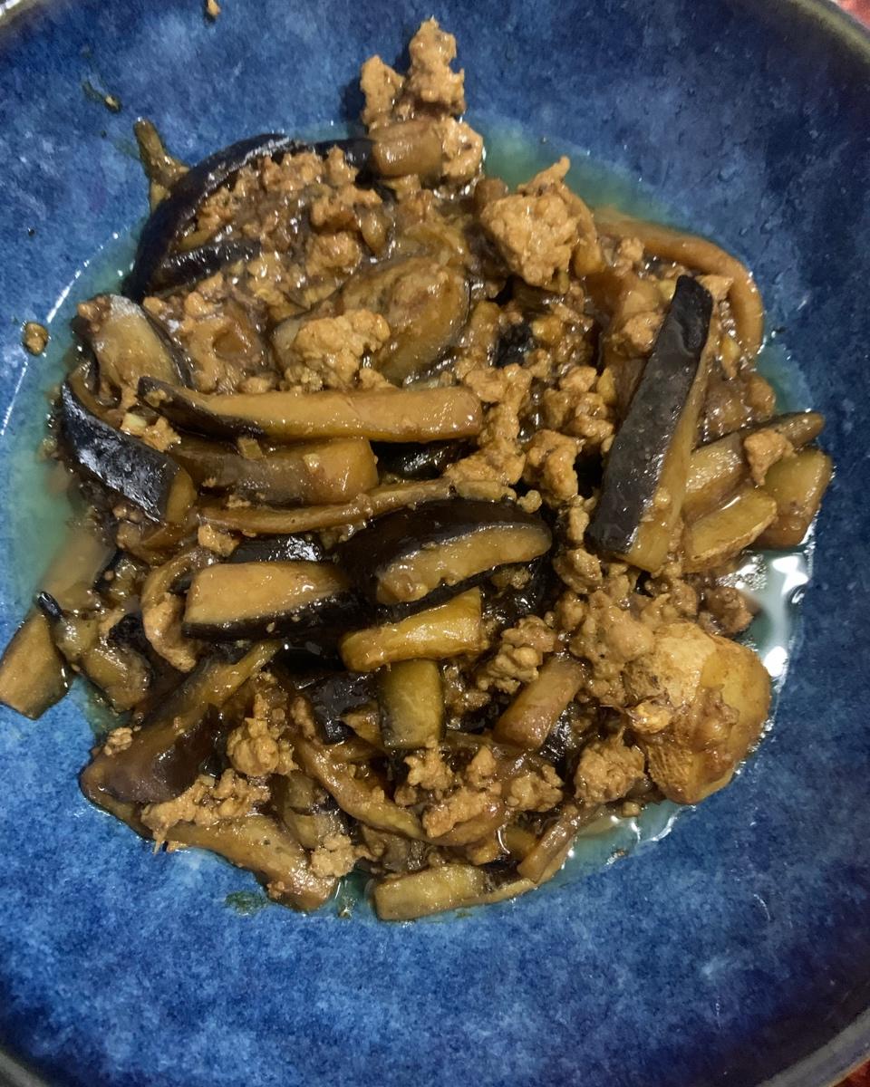 红烧肉沫茄子
