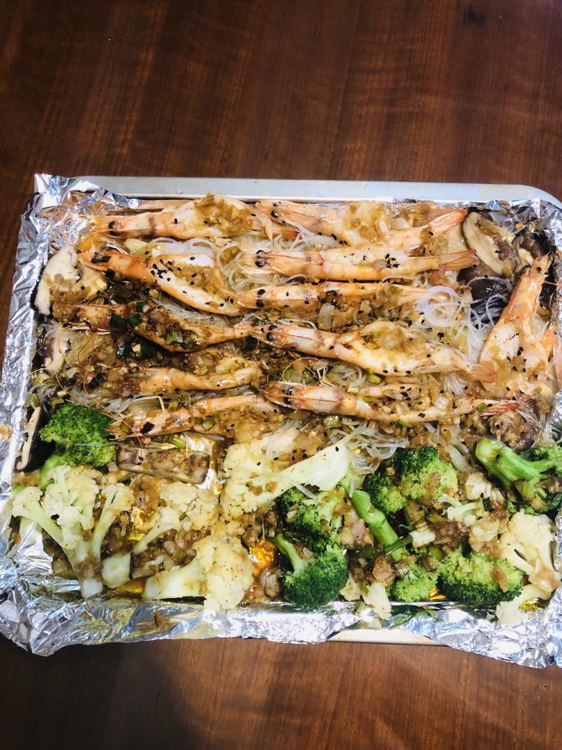 蒜蓉粉丝烤虾【北鼎烤箱食谱】