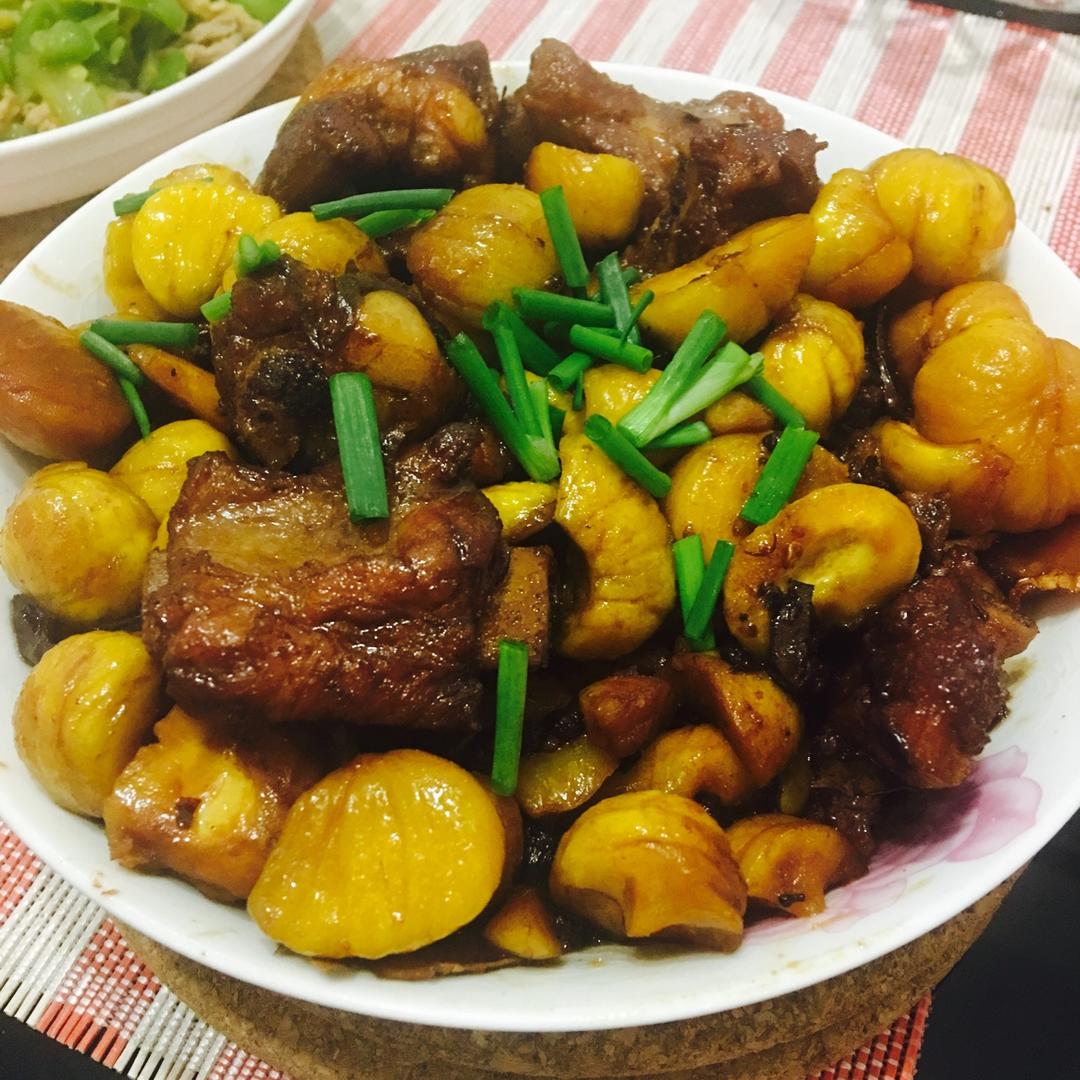 板栗烧排骨