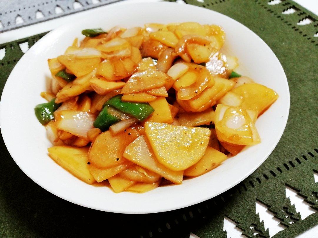 洋葱青椒炒土豆