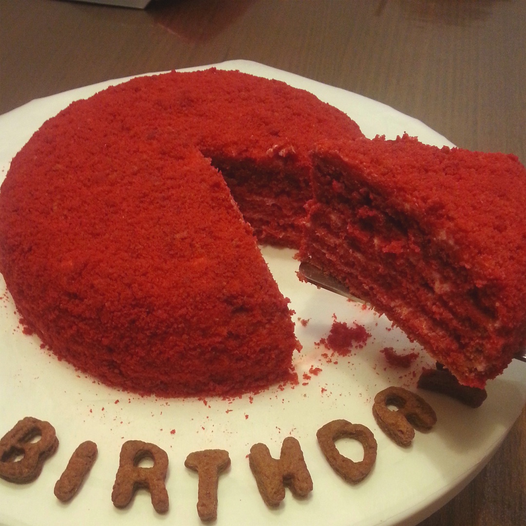 赵摆摆做的redvelvetcake简易红丝绒蛋糕