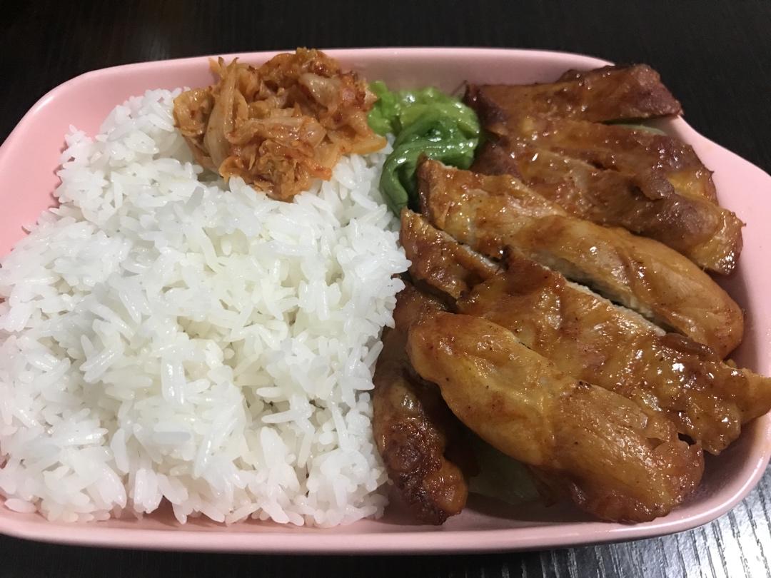 蒜香蜂蜜鸡腿饭