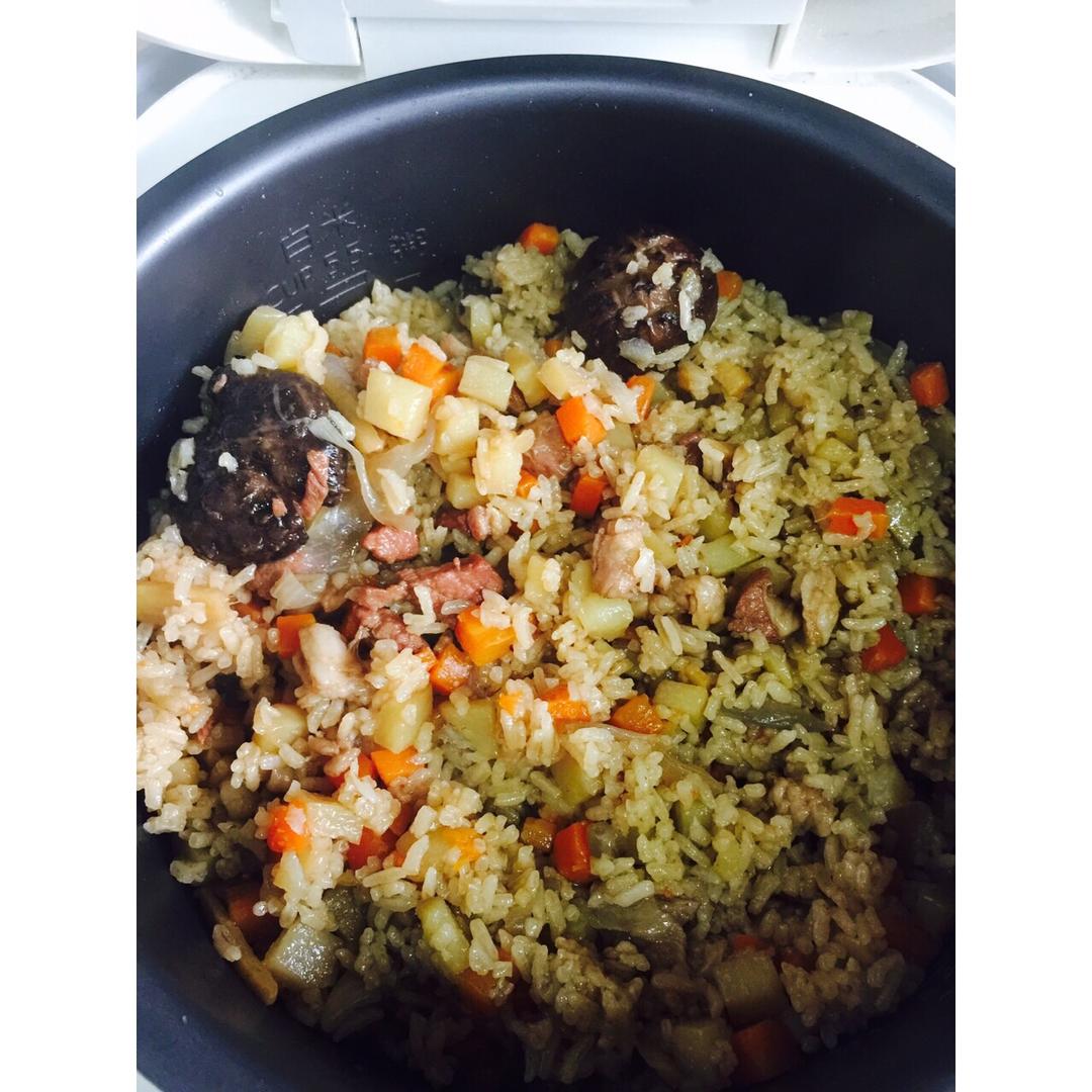 喷香羊肉焖饭