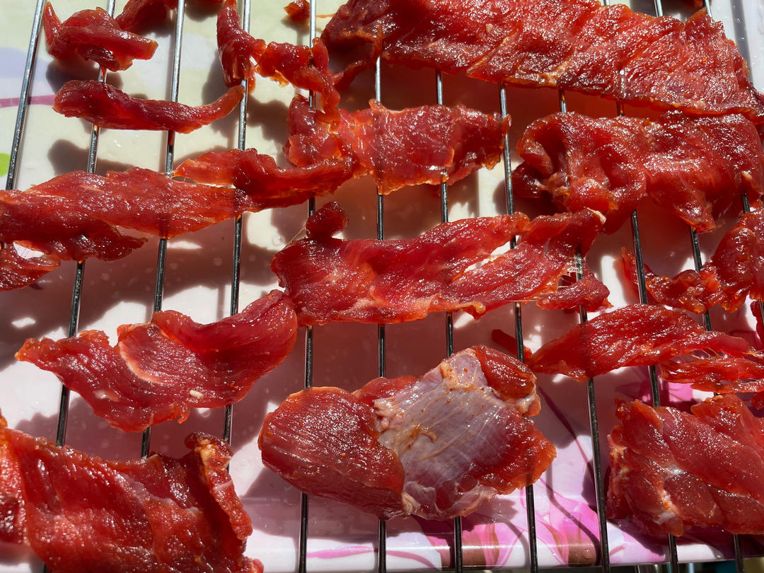 蜜烤猪肉脯，口感劲道（牛肉脯同样做法）