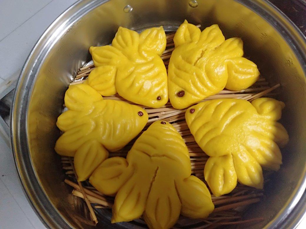 南瓜、紫薯花样馒头