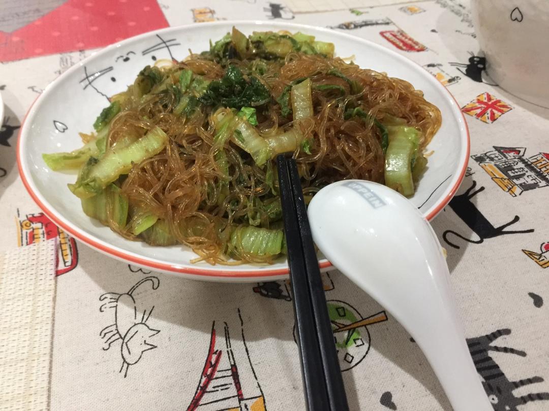 大白菜炒粉丝