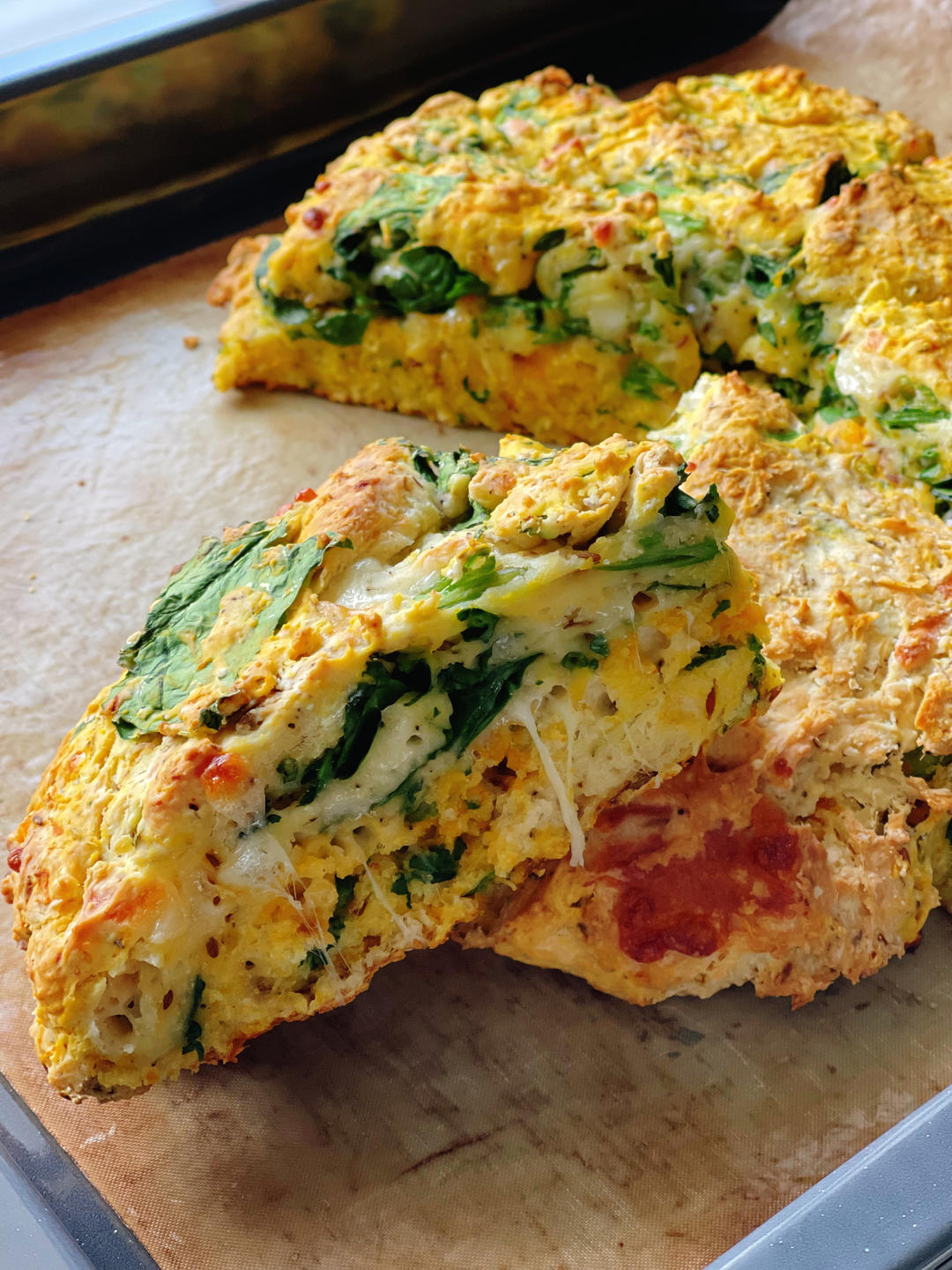 菠菜南瓜奶酪丹波面包丨健康·烘焙