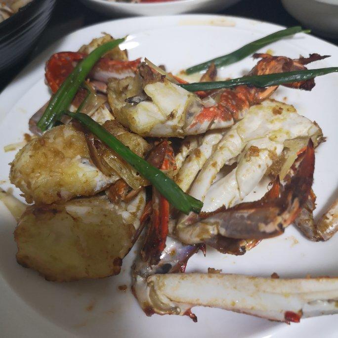 葱姜炒梭子蟹（very easy）