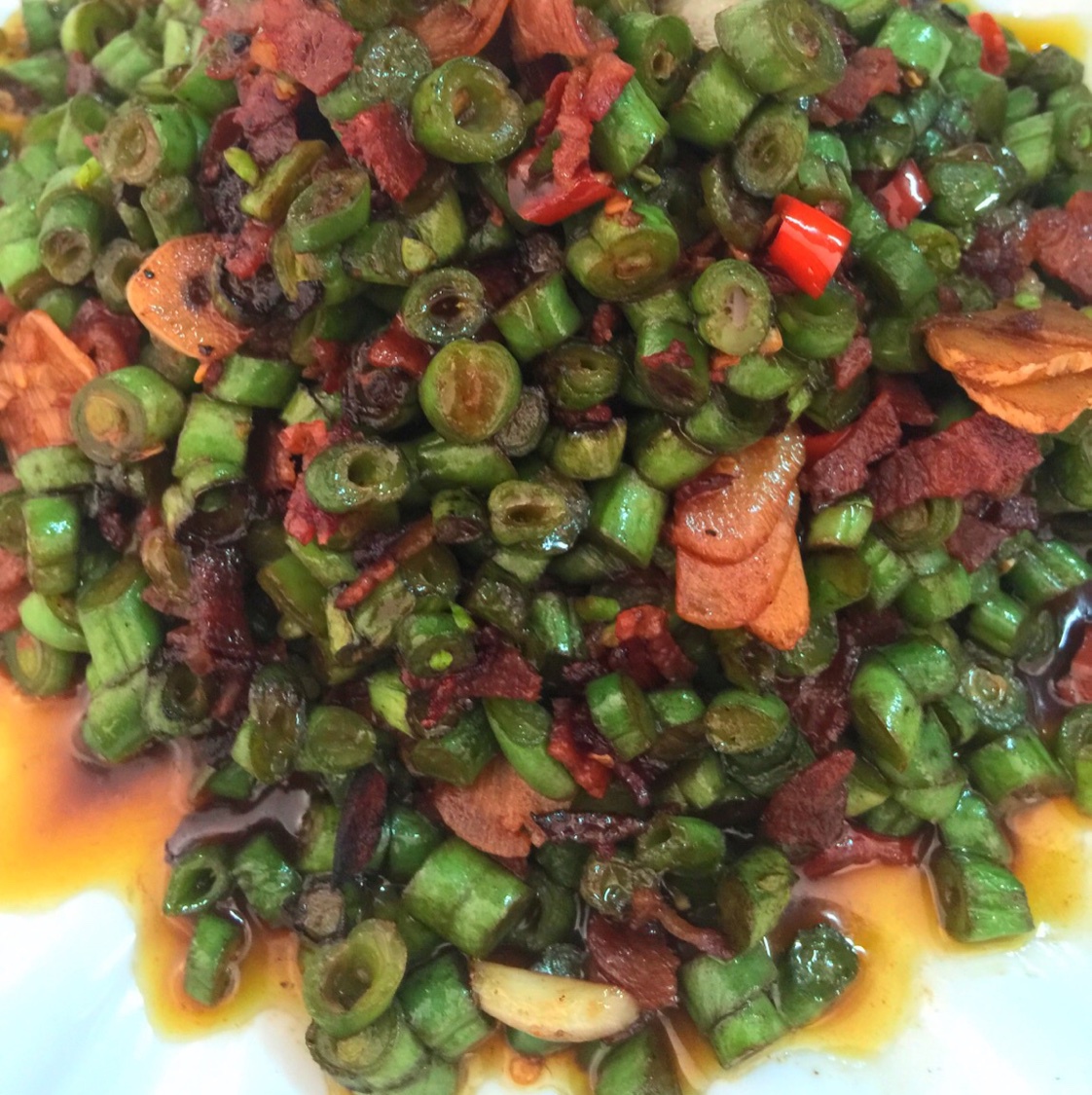 肉沫豆角下饭菜