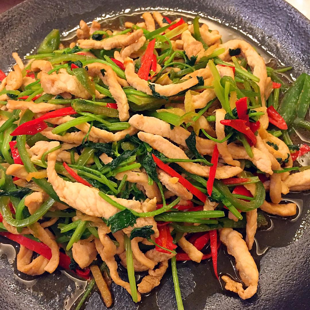 香辣肉丝 Spicy Shredded Pork with Coriander