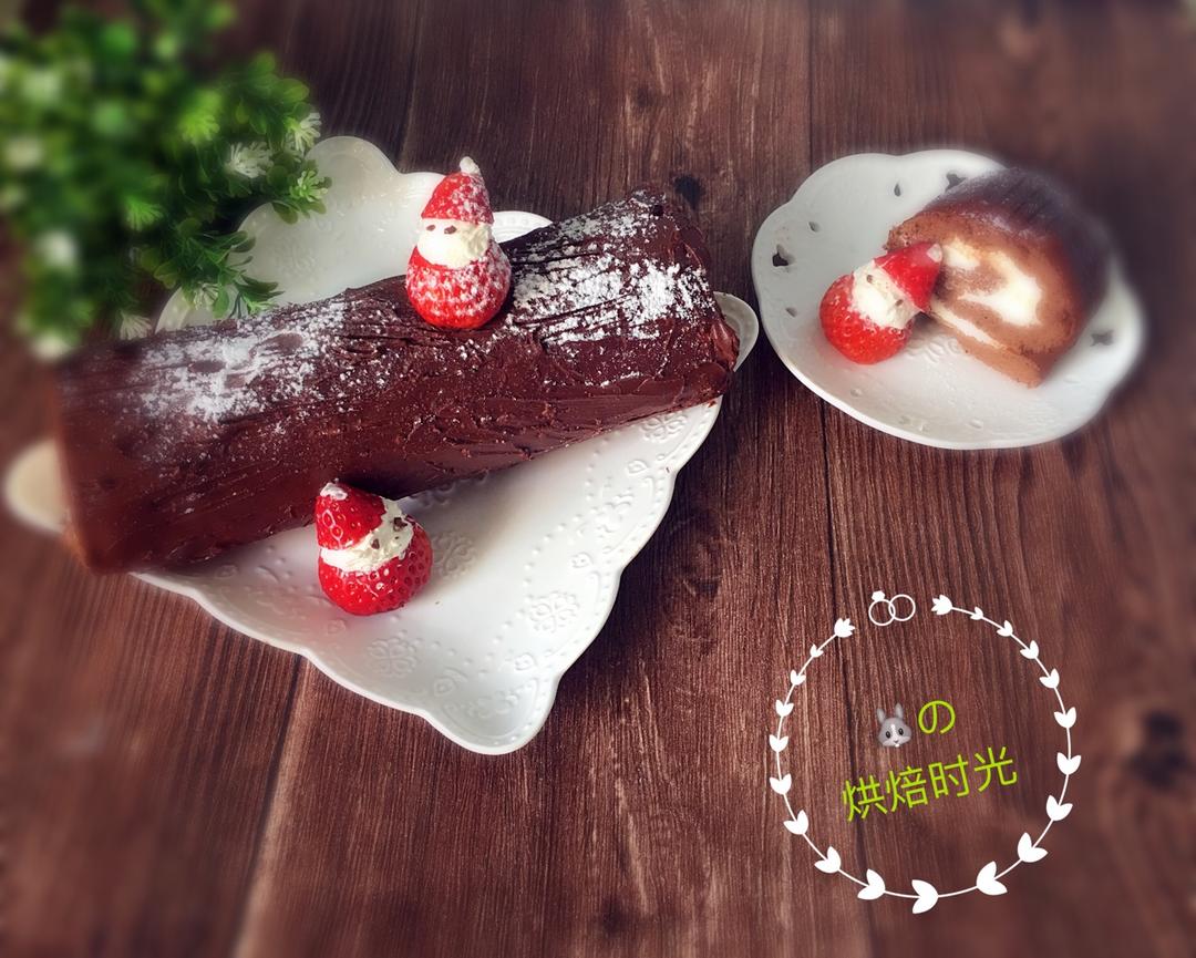 超简单圣诞树根蛋糕卷-超人气菜谱