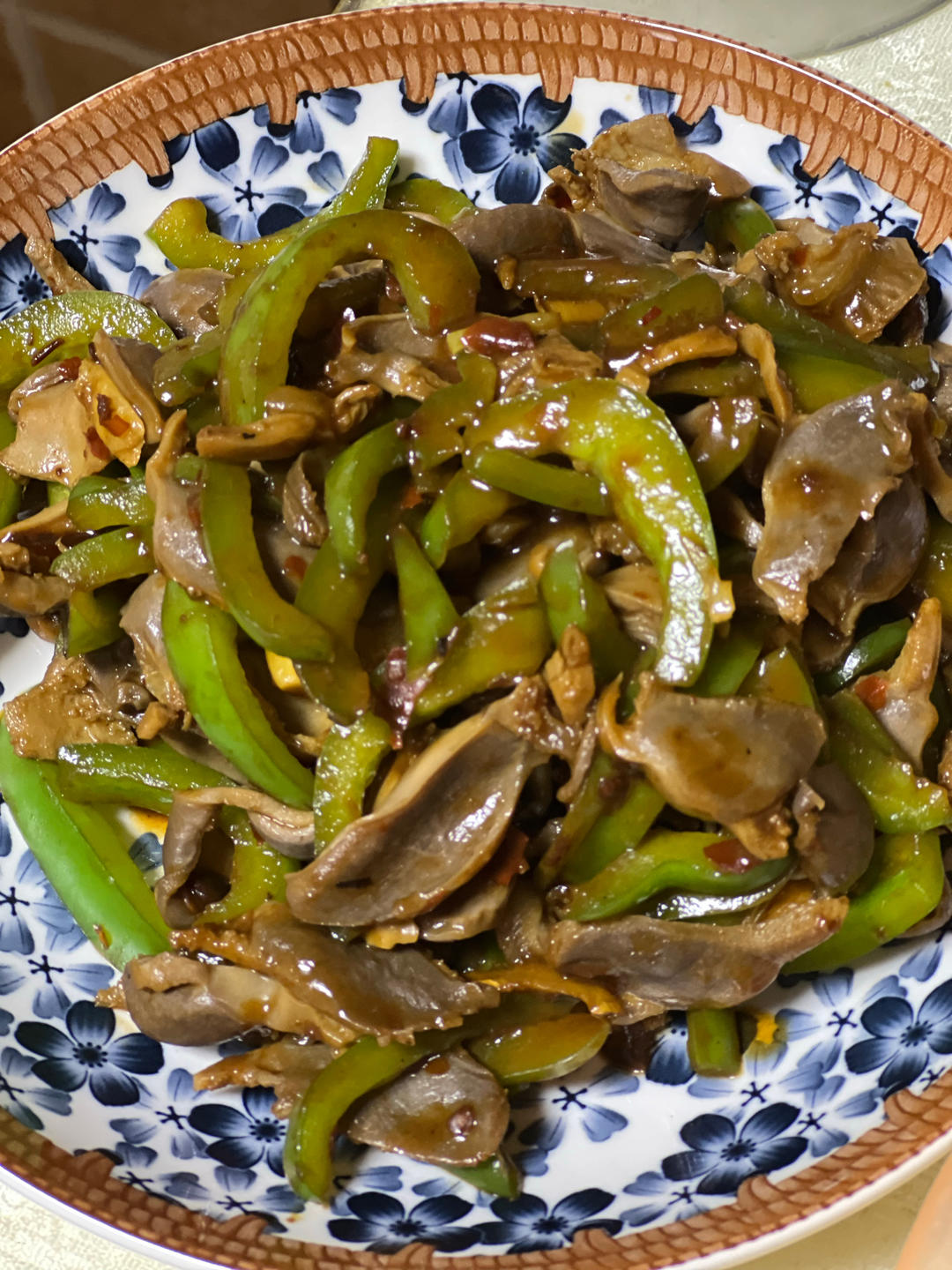 青椒炒鸭肫