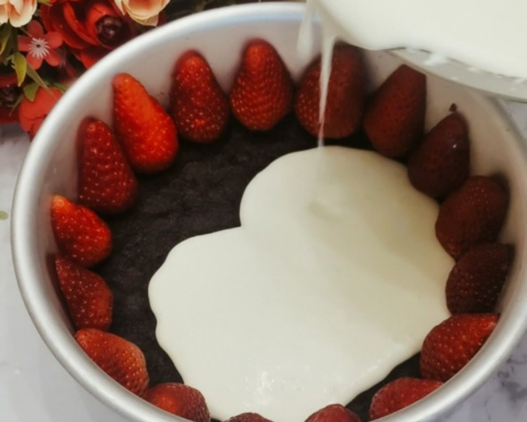 草莓慕斯蛋糕（7寸）的做法 步骤14