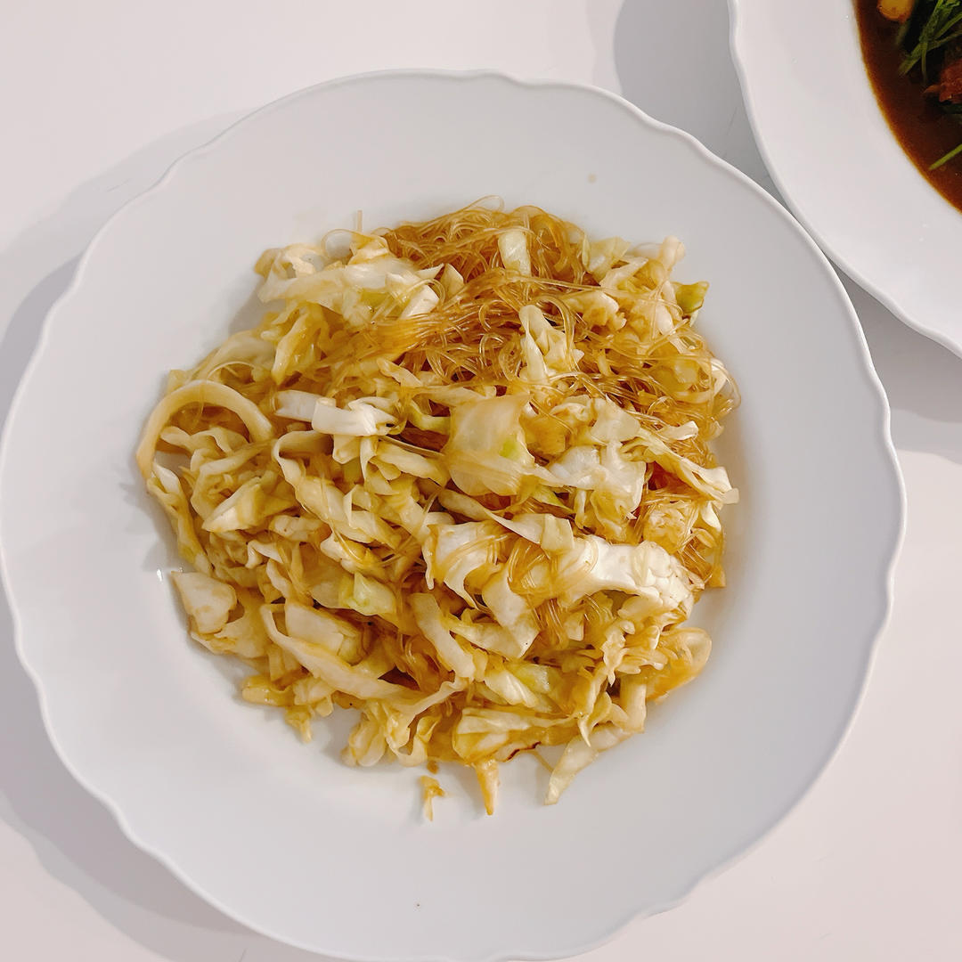 粉丝炒包菜