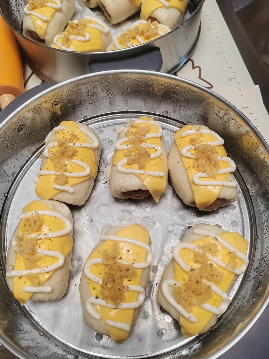 芝士肉松肠仔馒头○包子馒头系列