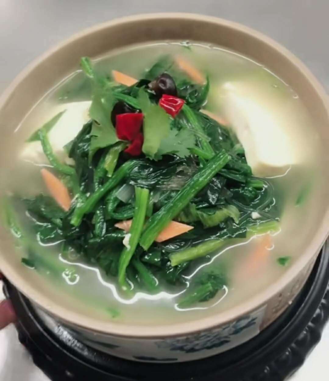 菠菜豆腐的做法