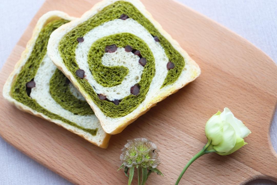 双色吐司-抹茶红豆/紫薯红豆