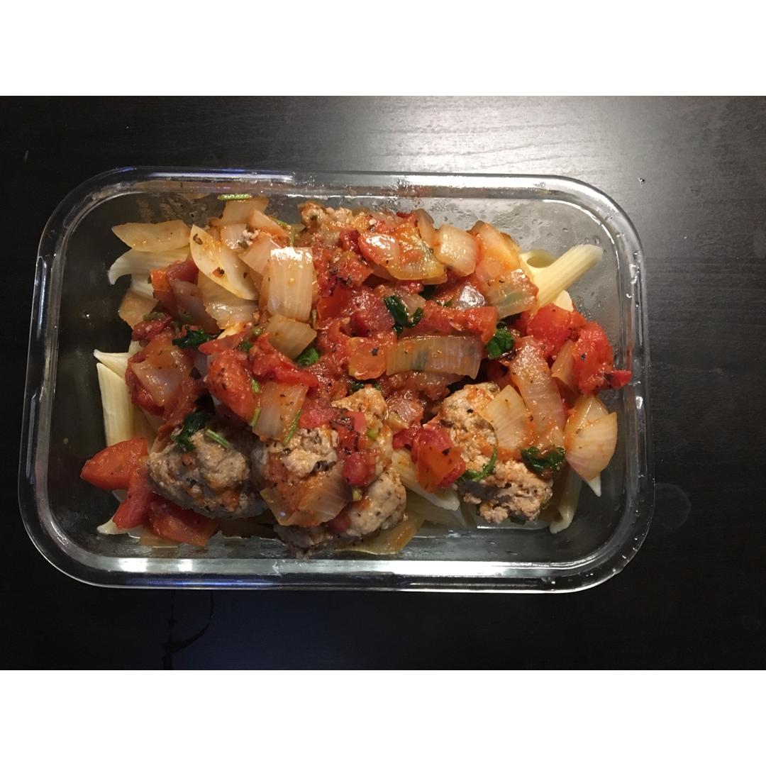 红酱肉丸意大利面