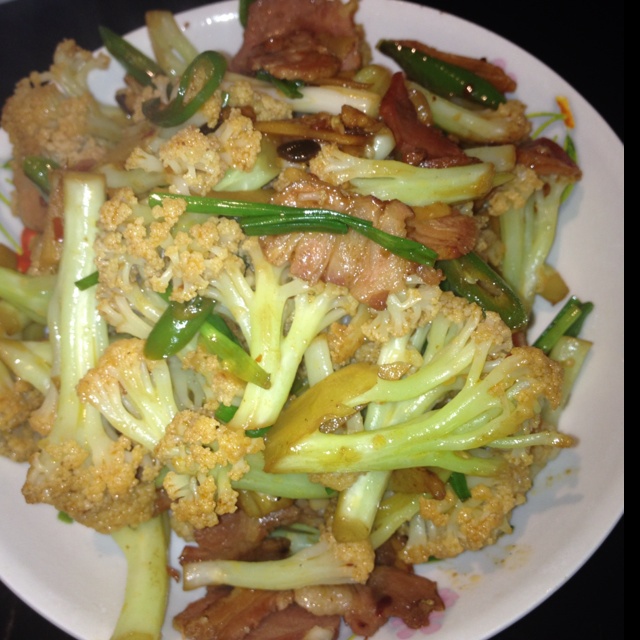 豆豉酱爆有机花菜