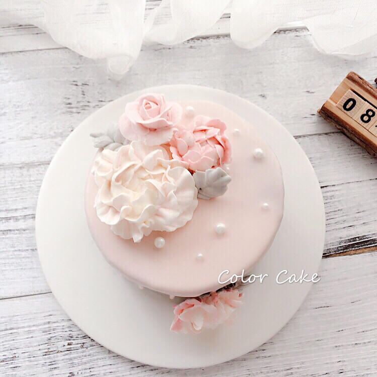 浓香黑芝麻奶油蛋糕 意式奶油霜裱花 淋面蛋糕