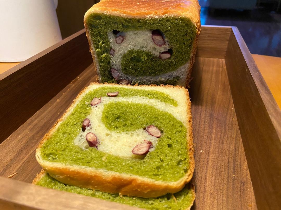 抹茶红豆吐司