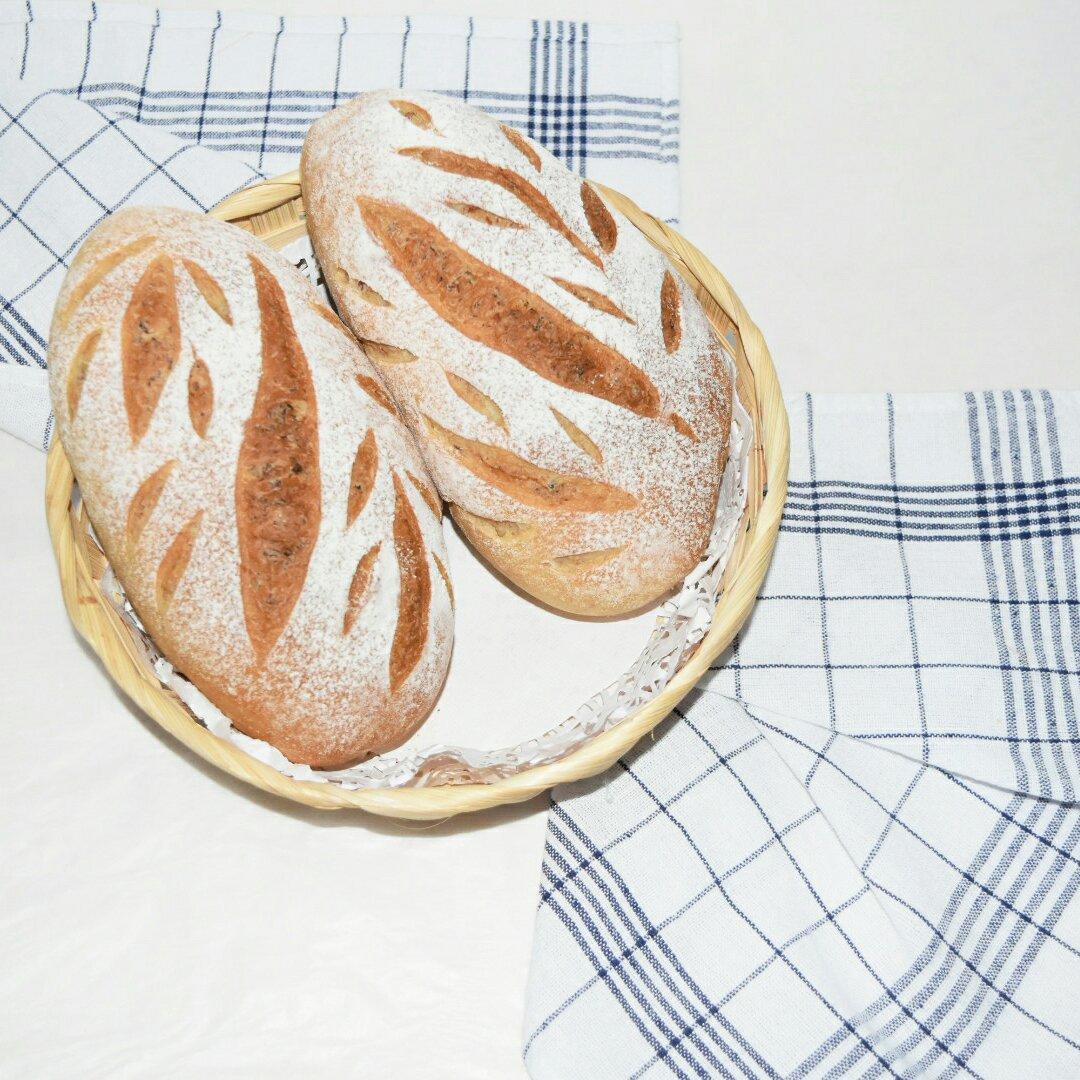 香喷喷的全麦培根面包