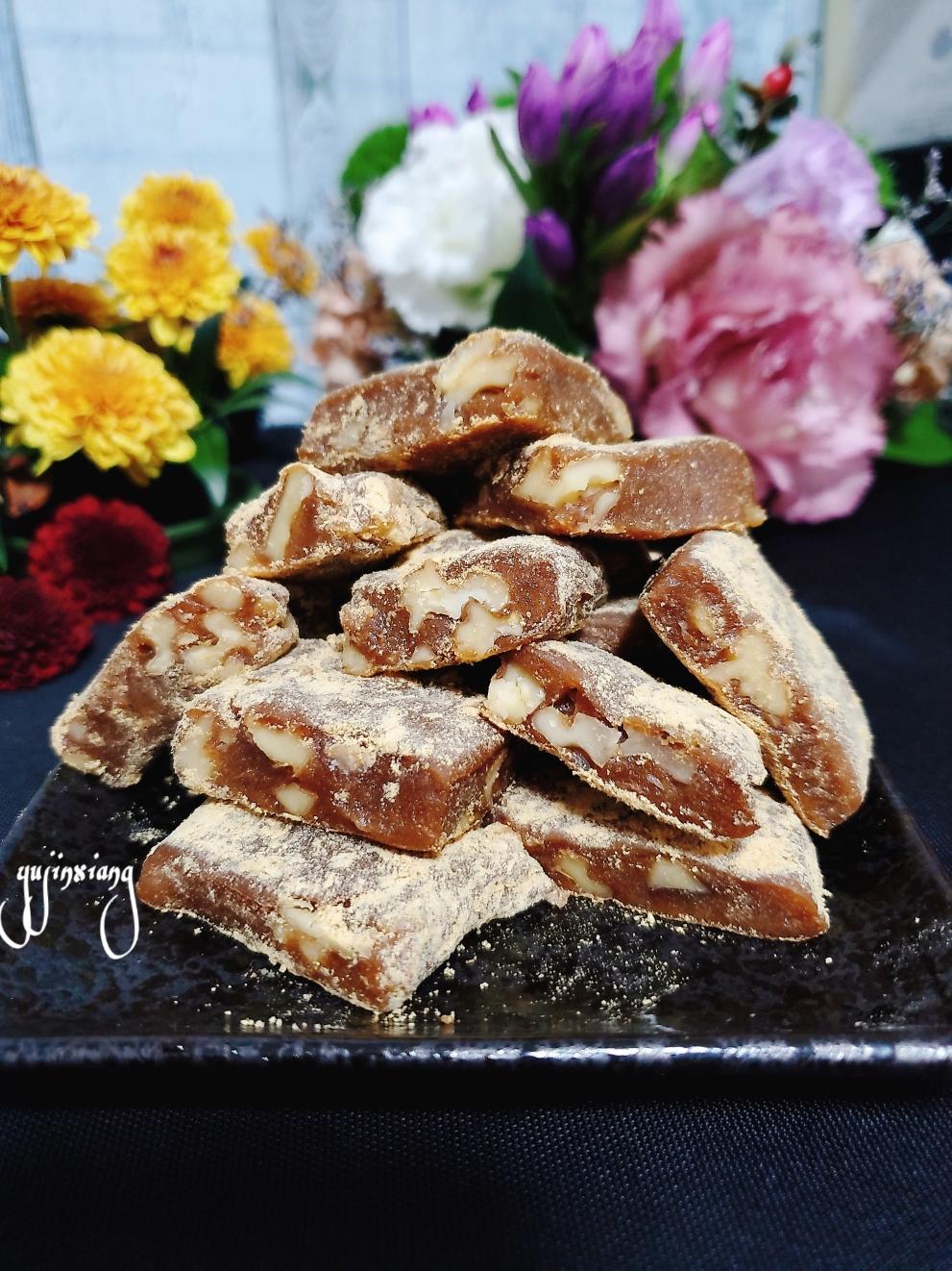 红糖版❗不用蒸的日式糯米核桃糕（零失败❗15分钟就搞定）的做法