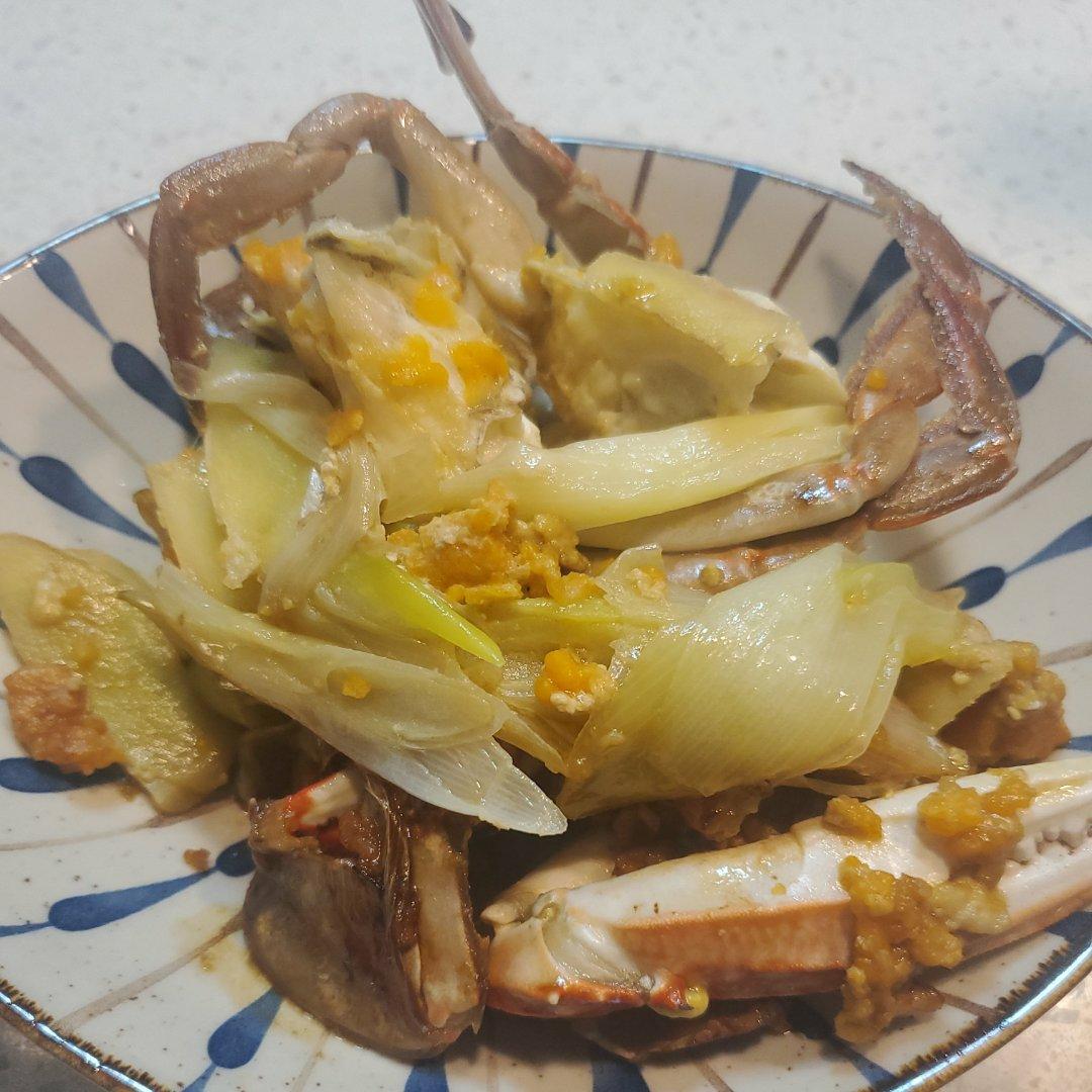 葱姜炒梭子蟹（very easy）