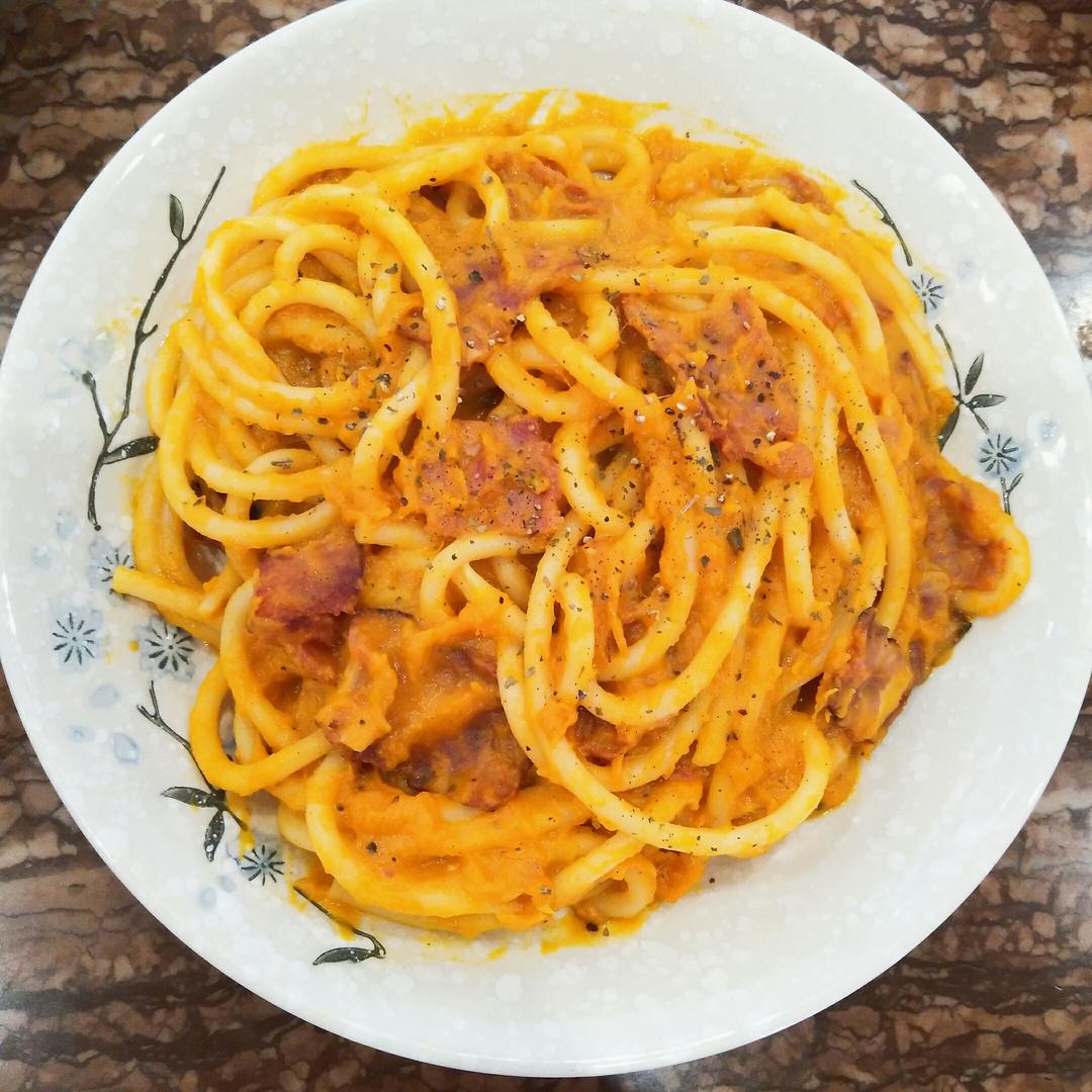 低脂奶香南瓜意面的做法