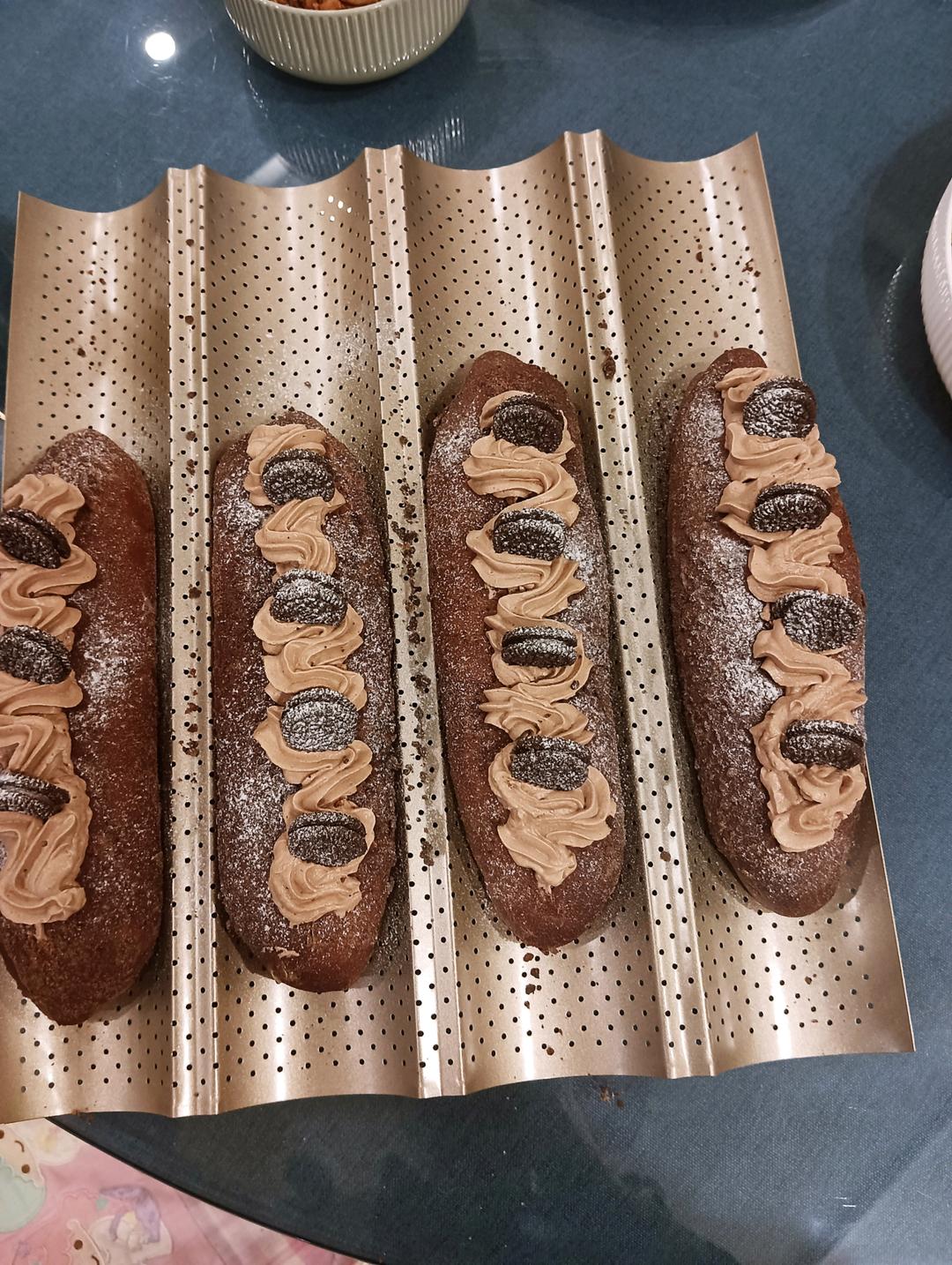 超级好吃的！巧克力奥利奥魔法棒面包！