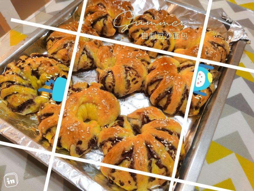 红豆沙面包