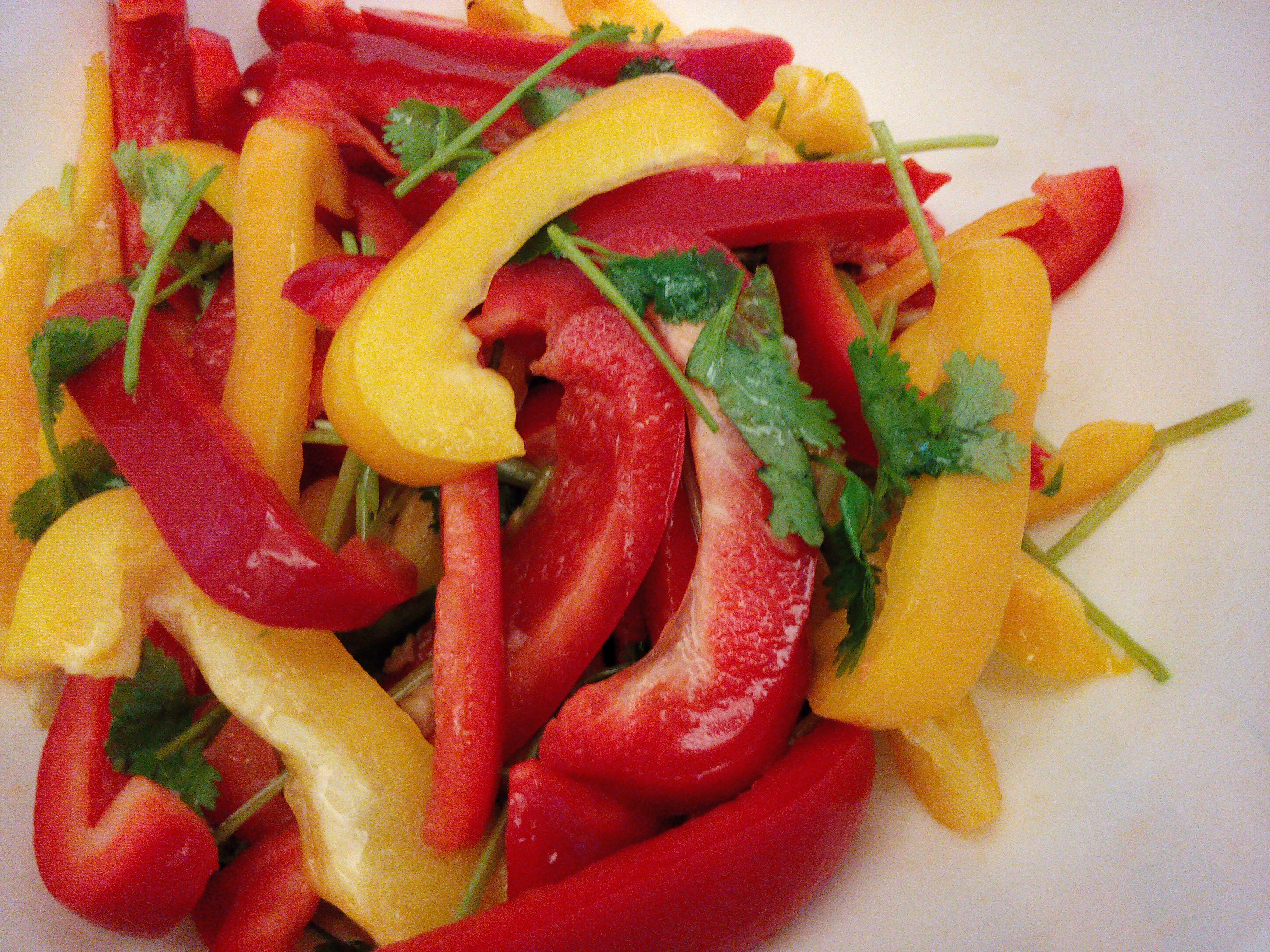 中式凉拌彩椒--超级美味快手菜