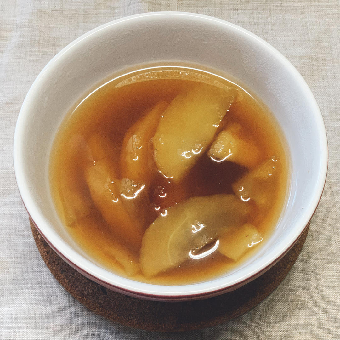 苹果煮桃胶