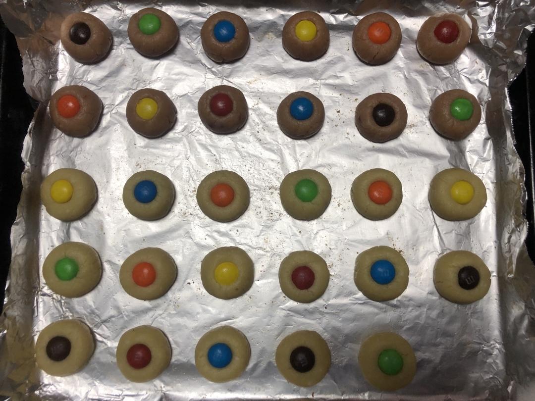 孩子们的最爱，迷你mm豆杏仁饼干