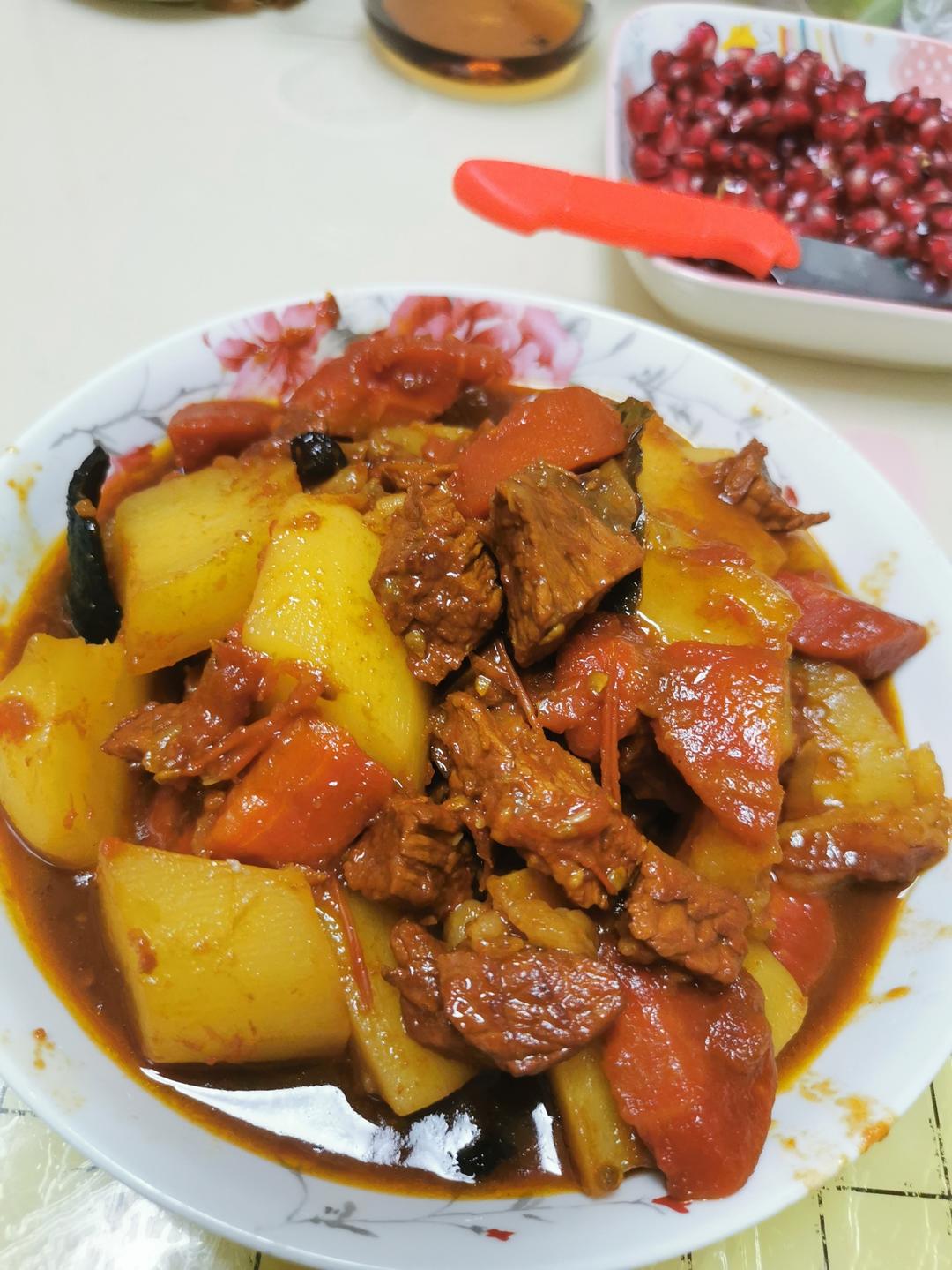 番茄土豆炖牛腩