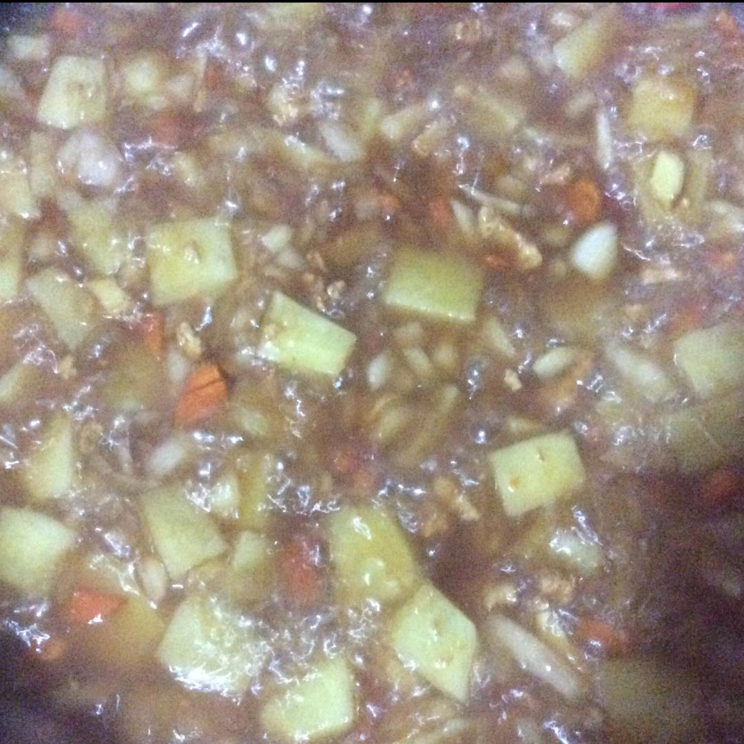 洋葱肉末烧土豆