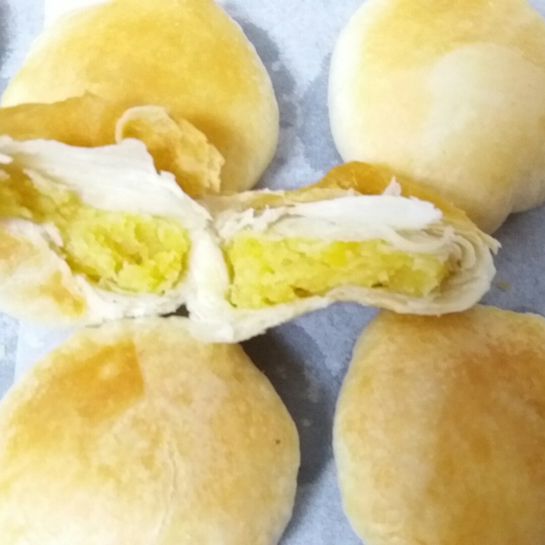 酥皮绿豆饼   酥得掉渣渣