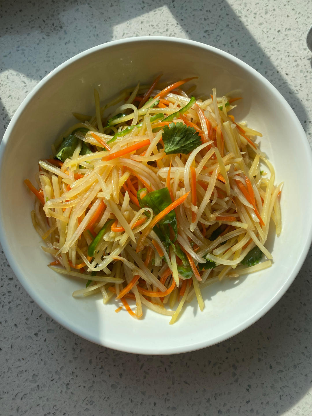 凉拌土豆丝，爽口开胃