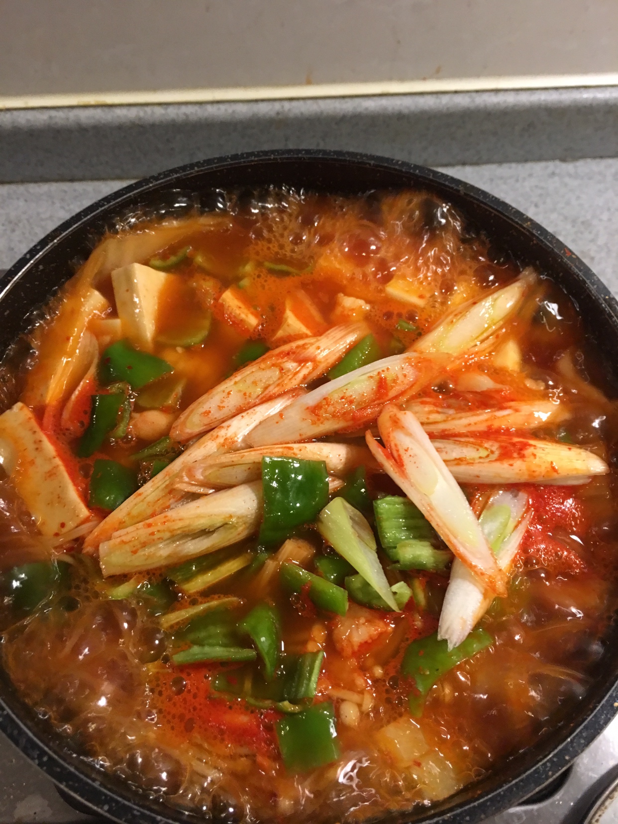 韩国泡菜豆腐汤（无油）