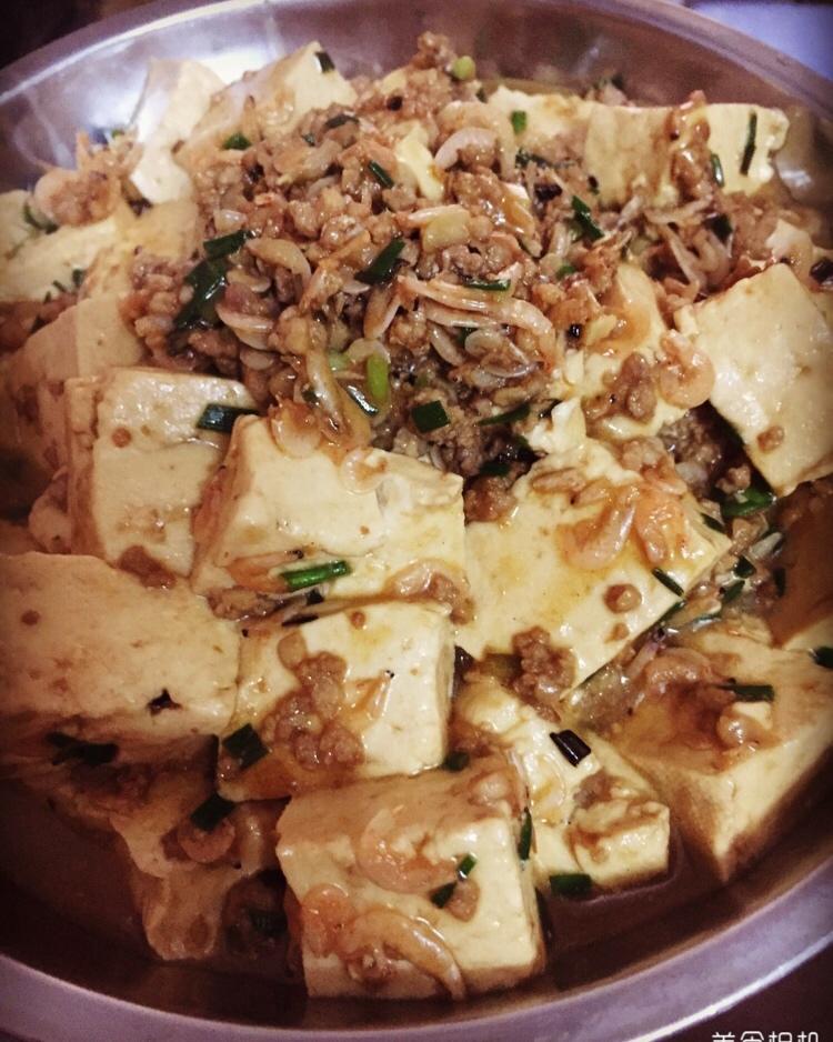虾皮肉末焖豆腐