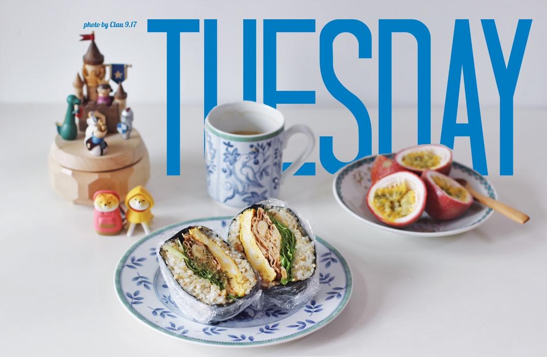 泡菜肥牛蛋饼饭团三明治 | 饭团三明治的详细包法🎬