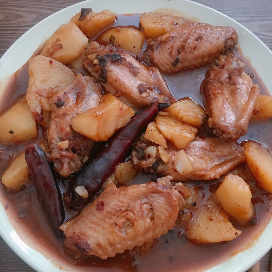 土豆炖鸡翅（快手零失败）