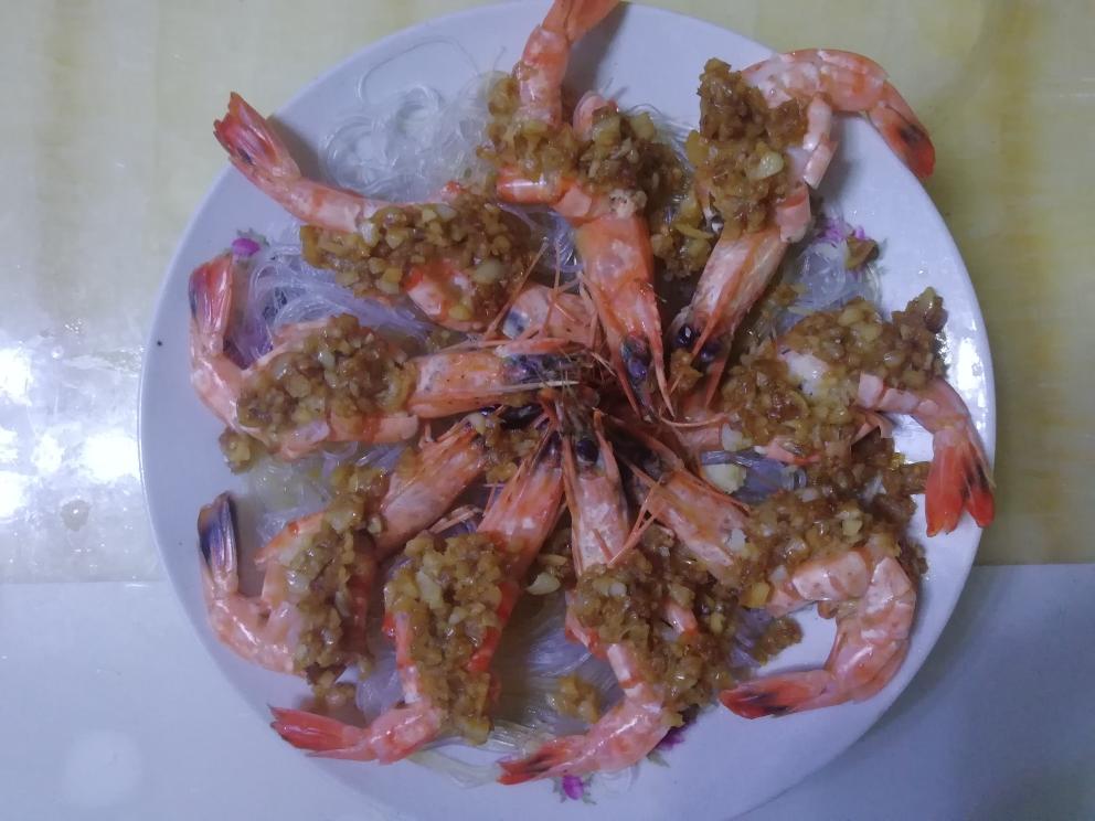 蒜蓉粉丝黑虎虾